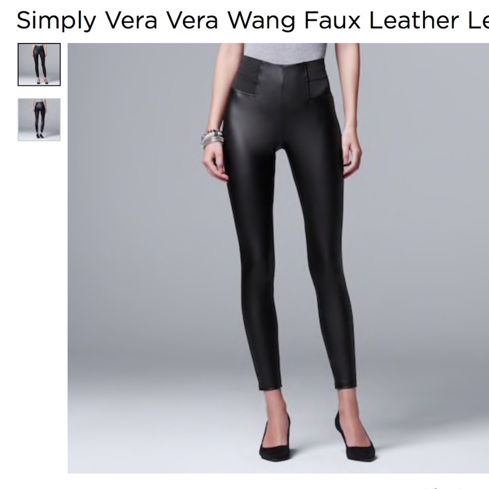 Simply Vera Vera Wang Faux Leather Leggings